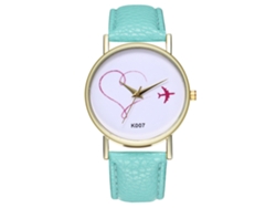 Reloj De Pulsera Analógico De Dial Redondo De Cuarzo Elegante Para Mujer (mint)