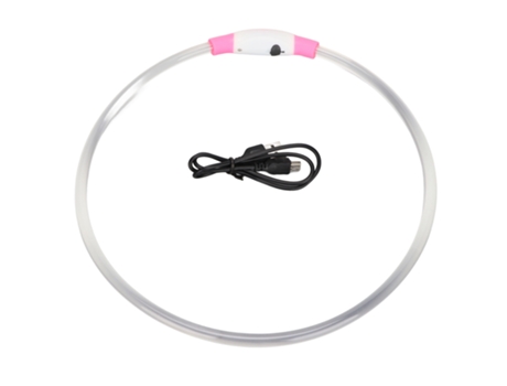 Collar de perro LED recargable por USB, collar de perro ajustable impermeable de TPU, collar de perro luminoso ZMDECQNA