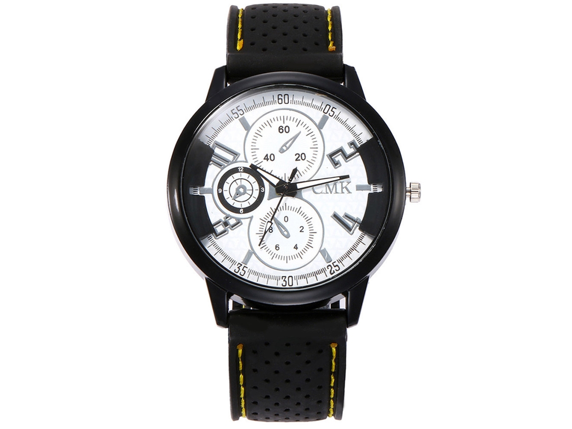 Reloj Deportivo Unisex Con Correa De Silicona, Estilo Casual Y Moderno (amarillo)