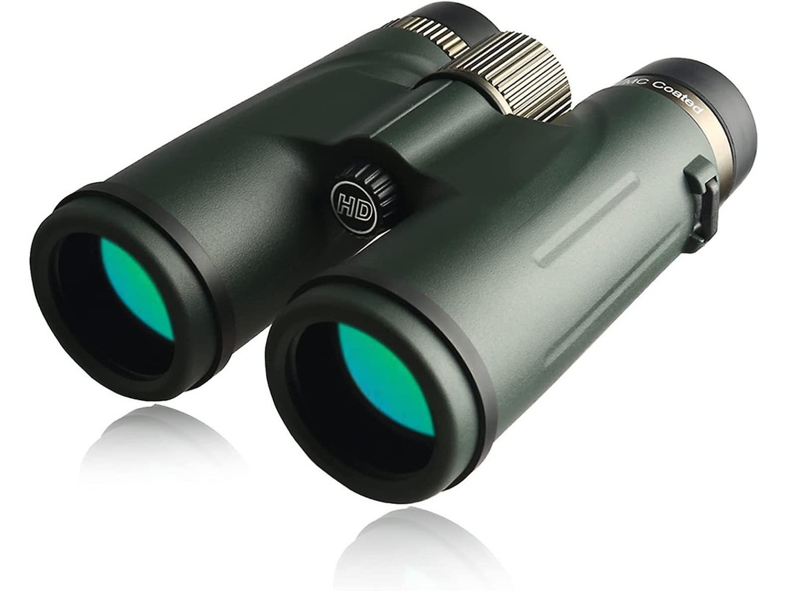 Binoculares HD 12x42 con lentes FMC y recubrimiento completo IP68, unisex, para observación de aves y senderismo, color verde Yizhood