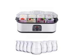 Máquina Para Hacer Yogur Probiótico De Última Generación, Con Capacidad De 1400 Ml, Temperatura Ajustable Y 8 Tarros De Cristal.
