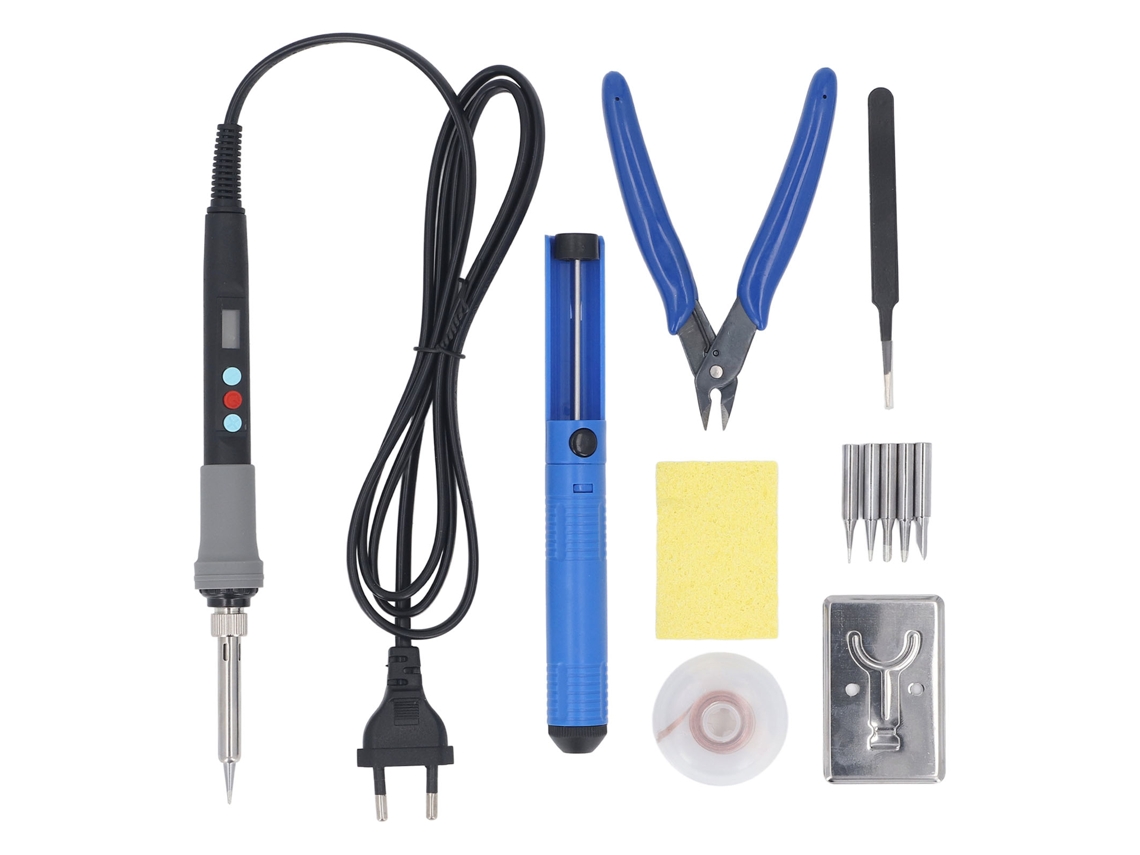 2026-kit De Soldador De 90w Con Nucleo Ceramico Calentamiento Rapido Lcd Ajustable Puntas Hilo Desoldador Plug Eu 200-240v