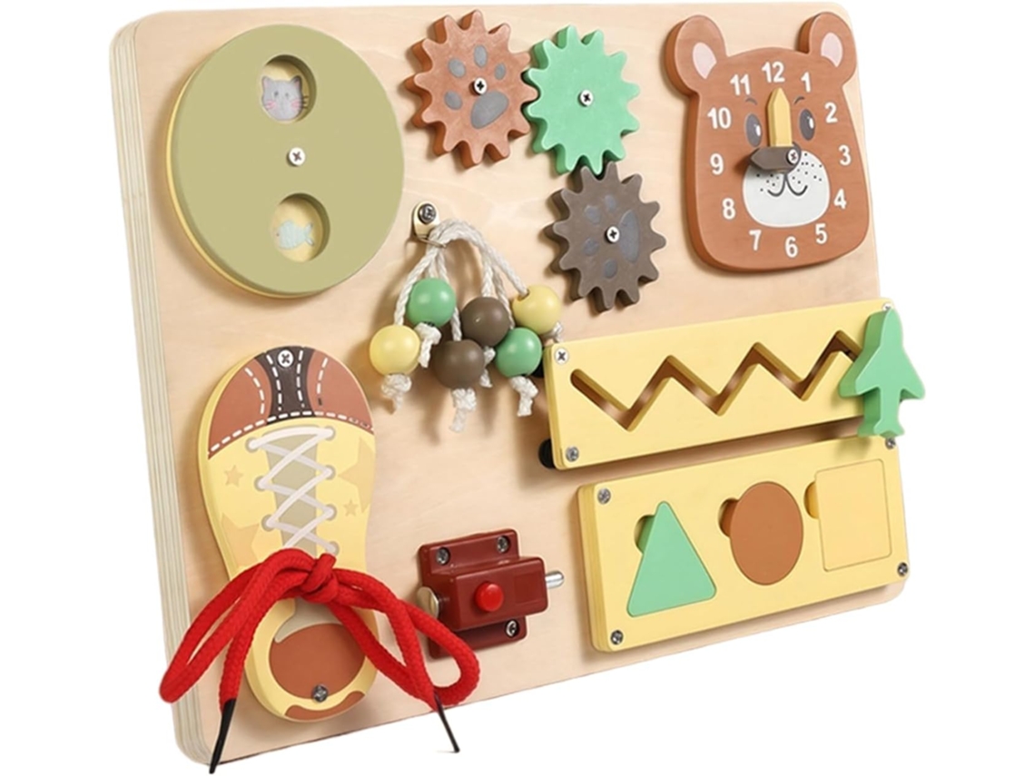 Tablero De Actividades, Juguetes De Madera Para El Aprendizaje Temprano, Tablero De Aprendizaje Temp
