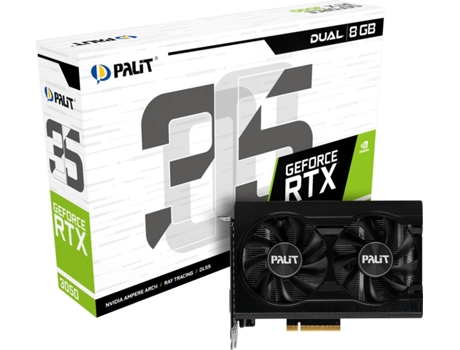 Placa Gráfica PALIT Nvida Geforce Rtx 3050 Dual 8Go