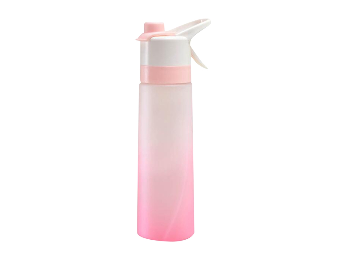 (rosa) Botella De Agua Deportiva De Espuma En Aerosol Degradada Unisex, Vaso De Agua En Aerosol De Plástico De Color