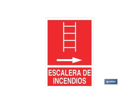 Señal luminiscente 420x297mm. escalera de incendios