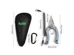 Alicates De Pesca De Acero Inoxidable Con Tijeras, Cortador De Hilo, Extractor De Anzuelos Con Cordón Y Funda.