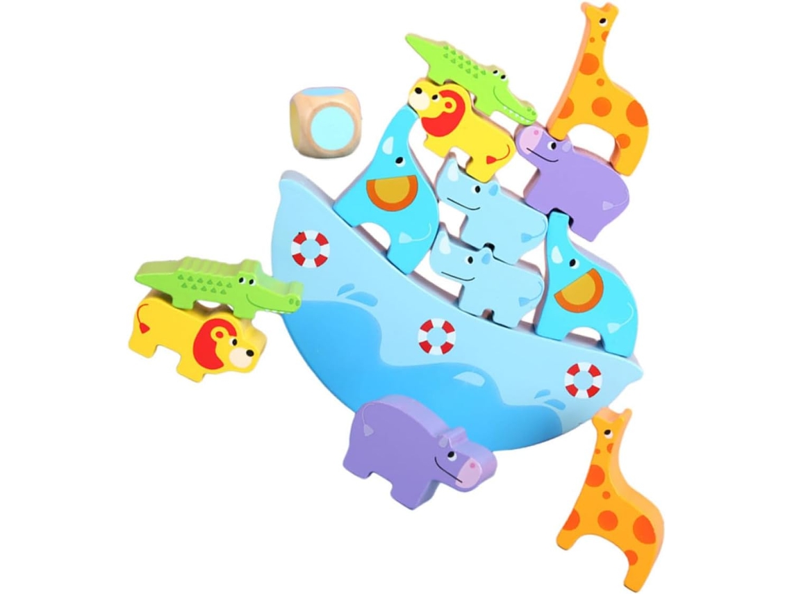 Juguete De Bloques De Construcción De Madera Con Forma De Animales Para Niños Y Niñas
