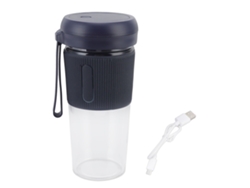 Licuadora portátil de 300 ml y 30 W con cuchilla de acero inoxidable, batería de 1200 mAh, carga USB, fácil de usar, ideal para viajes y hogar.