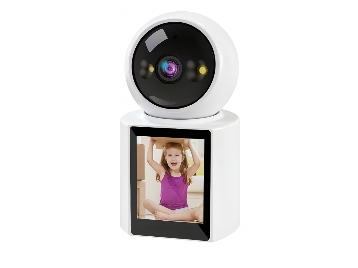 Cámara de seguridad Wi-Fi Sanda SD 4850 con visión nocturna, audio bidireccional, detección de movimiento y pantalla LED blanca
