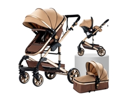 Cochecito de bebé, diseño ligero, plegado compacto, XR001-Beige