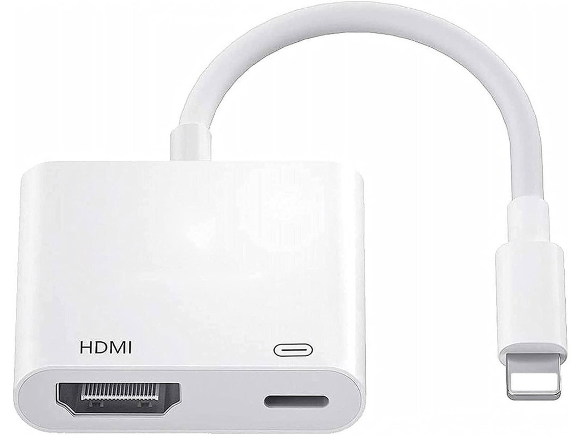 Adaptador HDMI 1080p para iPhone, iPad, iPod, sincronización de video y audio, con carga, compatible con iOS, Plug and Play Bestvite