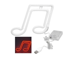 2026-luz Neon Led Nota Musical Luz Nocturna Lámpara De Pared Colgante Para Conciertos Y Fiestas Color Rojo