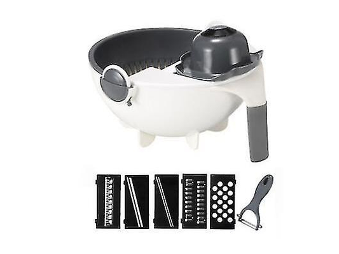 Juego de 9 cortadores de alimentos multifuncionales ajustables para verduras y frutas con cesta de drenaje Az14032 Everley891