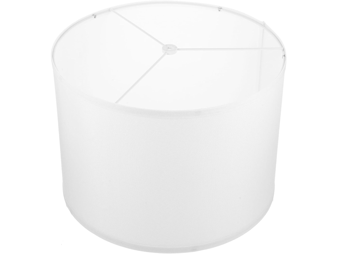 Pantalla Cilíndrica De Tela Blanca Sólida Para Lámparas De Mesa Y Lámparas De Pie, Fácil De Reemplazar.
