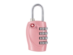 Maleta metálica con cerradura antirrobo inteligente y código de combinación de 4 dígitos Mdug (rosa)