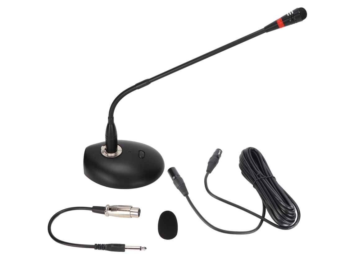 Micrófono De Condensador De Cuello De Cisne D38 Con Cable Xlr A 6,35 Mm Para Conferencias Y Retransmisiones.