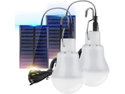 Rebe-2 Linternas Solares Portátiles Para Camping, Bombillas Led De Emergencia Recargables Con Panel Solar