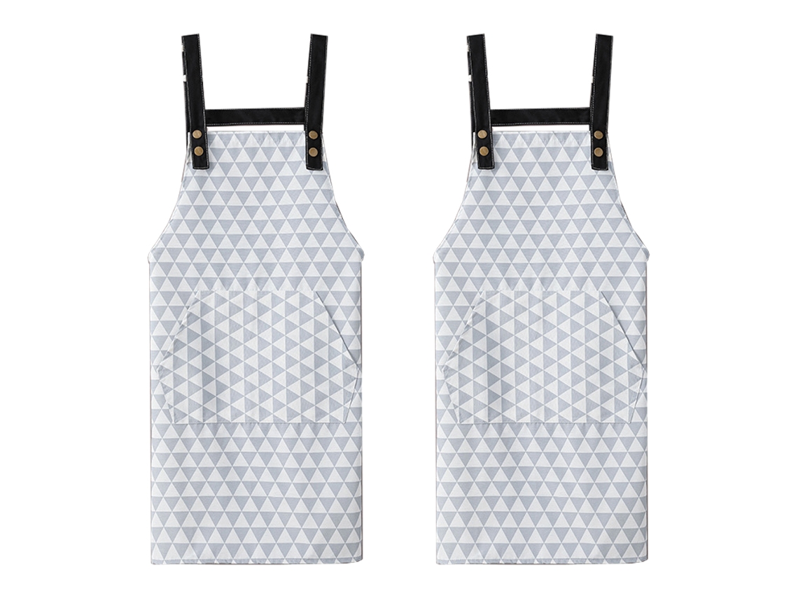 JILLIOPER Delantal floral para mujer 2 uds., impermeable de verano, para cocina y hogar, de lona, para cocinar y catering