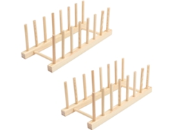 Plate Rack - Porta platos y libros de bambú NEVEANCE