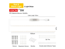 Bj-tiras De Luz Led Para Cultivo De Plantas Em Interiores Com Luz Solar 3000k E Vermelha, 4 Níveis De Brilho E Temporizador Inteligente Usb
