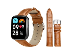 Correa para Redmi Watch 3 Active / Lite - Piel - Hebilla - Textura bambú (20 mm)