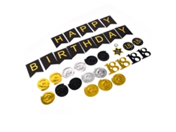 Kit De Decoración Para Fiesta De 18 Cumpleaños: Pancarta, Letras, Números, Cintas, Espirales, Colgantes.