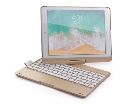 Carcasa Flip Cover y Teclado Bluetooth YIMGOTTA F102AS para iPad 10.2/Air10.5/Pro10.5