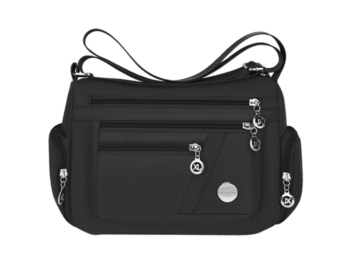 Bolso de hombro para mujer, bandolera ligera de nailon con diseño multifuncional, lavable a máquina, impermeable, con cremalleras y asa suaves.