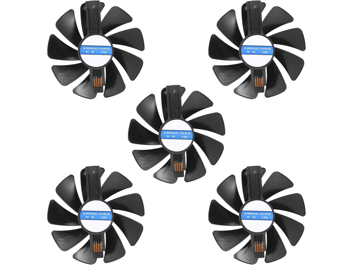 5 Ventiladores De Refrigeración Para Tarjeta Gráfica De 95 Mm Cf1015h12d Dc12v, Repuesto Para Nitro Rx480 8g Rx 470