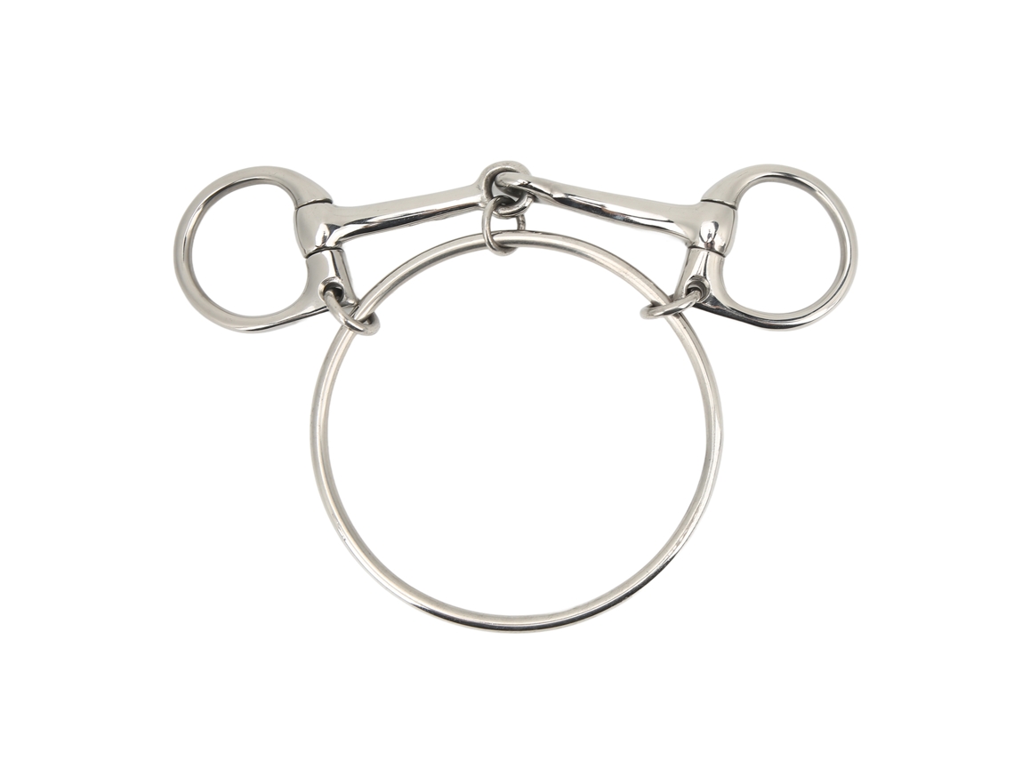 Boquilla De Acero Inoxidable Para Caballo De 5 Pulgadas Con Anilla Incluida Para Entrenamiento Al Aire Libre.