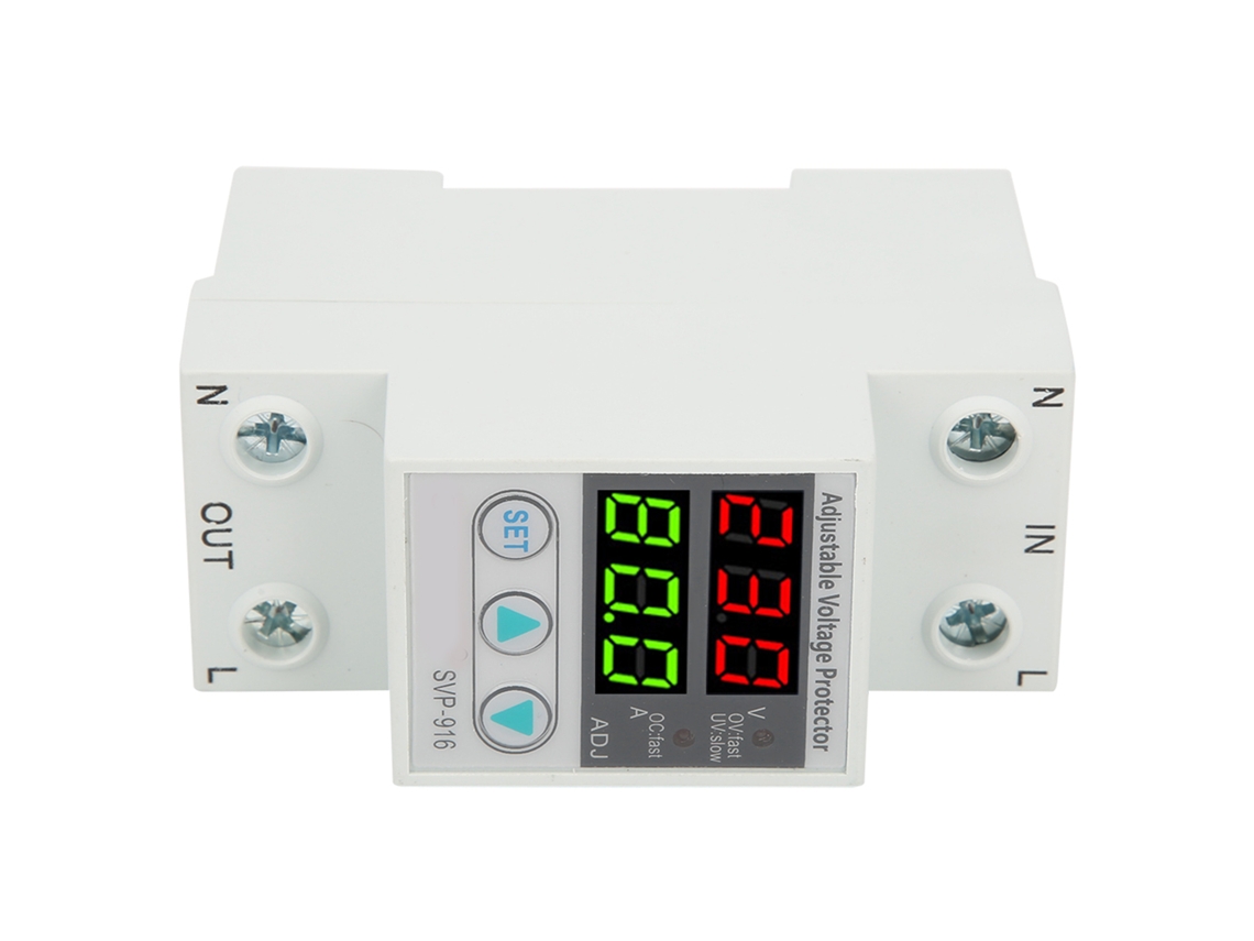 Omni-dispositivo De Protección Automática De Sobrecarga Y Baja Tensión Ajustable Svp‑916 230v Con Reinicio Automático