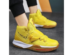 2026-zapatos De Baloncesto Adolescentes Antideslizantes Altos Transpirables Con Protección De Tobillo Ujb 43 Amarillo