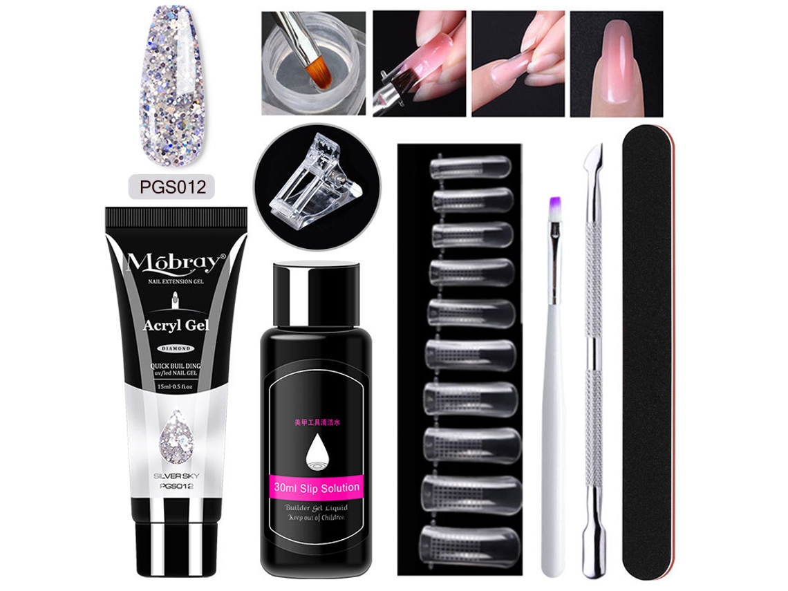 Kit de extensión de uñas de gel, herramientas para uñas pgs012 Yunzii