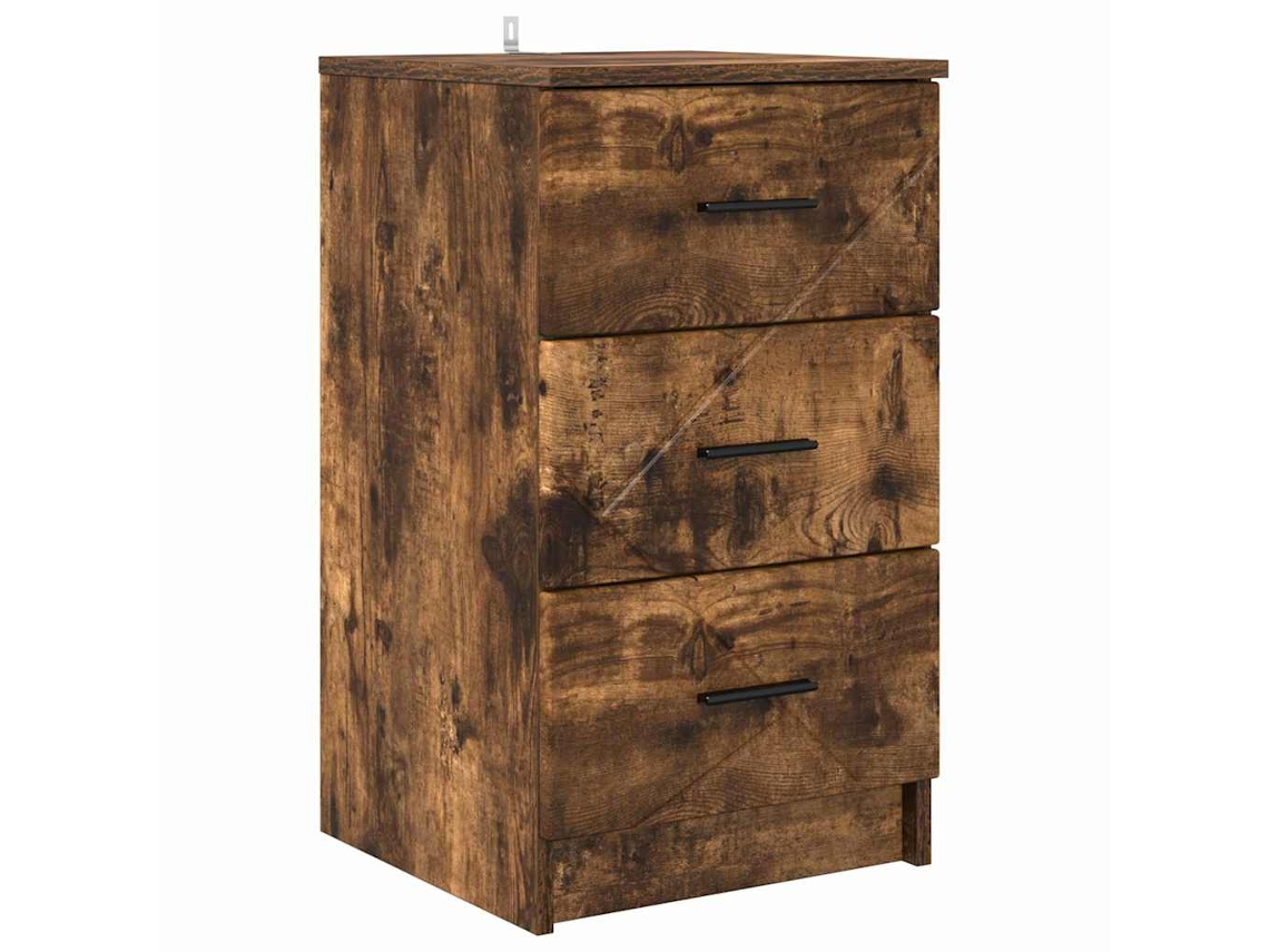 Maison Exclusive - Armario De Noche Con Cajón Roble Ahumado 38 X 38 X 66 Cm