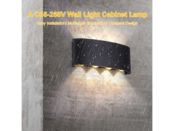 Lámpara de pared 2026 para armarios C85 265v 12w IP65 Resistente al agua para pasillos, tendederos, armarios y gabinetes.