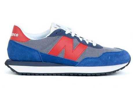 Zapatillas Deportivas NEW BALANCE 237 (Azul, Gris - Cuero Natural, Tejido- 44,5)