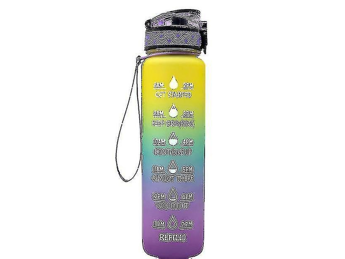 Botella De Agua Elástica De Plástico Mate Gradiente, Botella De Agua Deportiva Rosewell