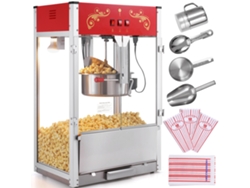 Máquina de palomitas de maíz de sobremesa Succebuy 1615 W, roja, 566 x 392 x 862 mm