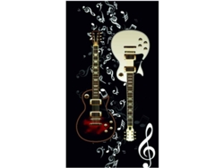 Toalla De Playa Microfibra Guitarras