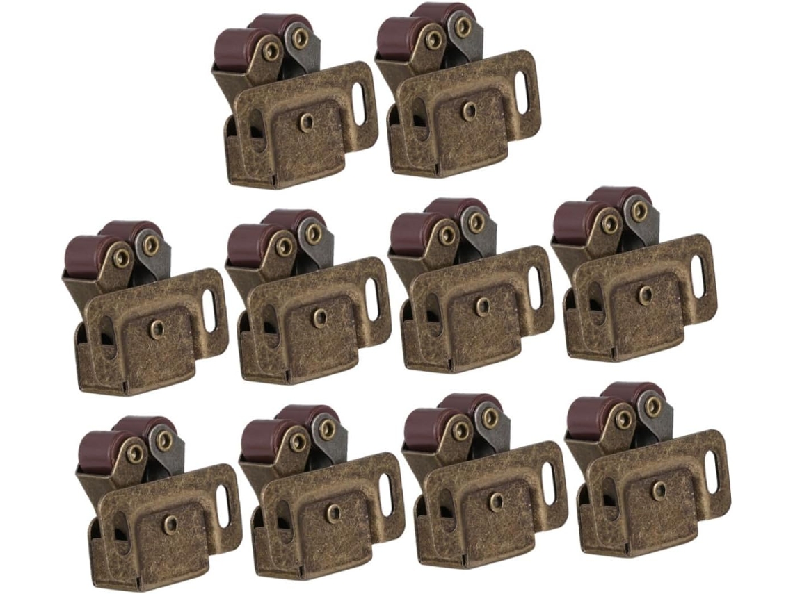 Conjunto De 12 Fechos De Porta Metálicos Com Esfera Dupla