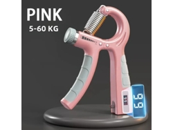 (rosa Mejorado) Entrenador De Fuerza De Agarre Ajustable, Peso De 5 A 60 Kg, Con Contador