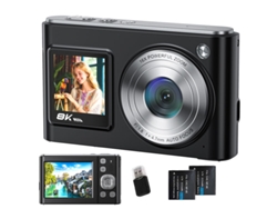 Cámara Digital Szsmart Dc325 8k 96mp Doble Pantalla Wifi Autofocus 60 Filtros De Belleza Para Vloggers + 2 Baterías