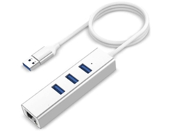 Concentrador USB 3.0 con adaptador LAN Ethernet Gigabit RJ45 compatible con MacBook Air/Pro, IMac, Surface Chromebook y otras computadoras portátiles tipo A GUSSHIOUS