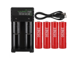 Batería de litio 18650 (1500 mAh x 4 cargadores dobles)