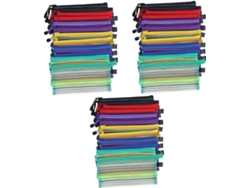 Juego de 36 estuches de malla con bolsa multiusos para lápices, cosméticos y accesorios de viaje.