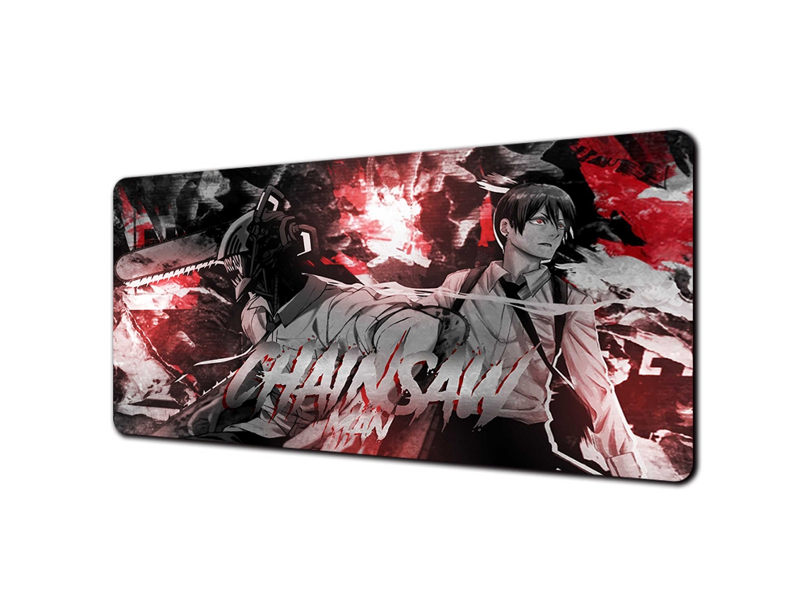 (estilo 3 300x600x2mm) Alfombrilla De Ratón De Goma De Anime 900x400mm Lindo Hombre Motosierra Antideslizante Almohadilla Protectora De Escritorio