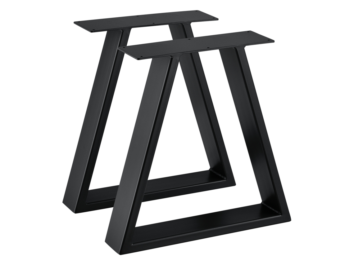 Juego de 2 Patas para Banco [EN.CASA] Greiling (Acero - 40 x 10 x 40 cm - Negro)
