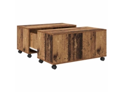 Maison Exclusive - Mesa De Café Madera Vieja 75 X 75 X 38 Cm Madera De Ingeniería