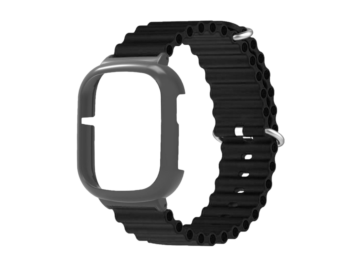 Correa de silicona con funda para Honor 4, ajustable, resistente a caídas, suave, deportiva, negra